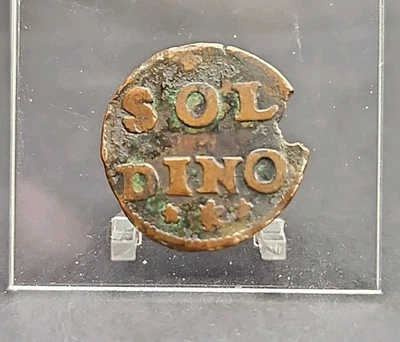 venise candia ( crete ) soldino 4 toresi 1610 lion st mark rare italian states - Photo 1/4