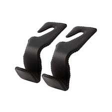 Headrest Hooks for Car, Back Seat Organizer Black Leather Hanger Holder Hook,...