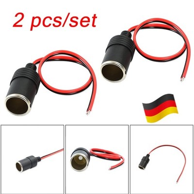 2 x Zigarettenanzünder Buchse 12V LKW Auto KFZ Einbau Steckdose Adapter Kabel