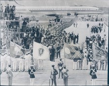 1959 Nikita Khrushchev Soviet Premier Russian Turboprop Plane 8X10 Vintage Photo