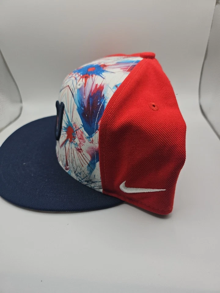 Nike K True Kevin Durant Independence Day Red White & Blue Splatter Snapback Hat - Image 2 of 4