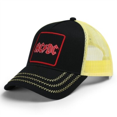 AC/DC TRUCKER CAP SCHWARZ OFFICIAL AMPLIFIED CLOTHING MERCHANDISE NEU & VERSIEGELT *