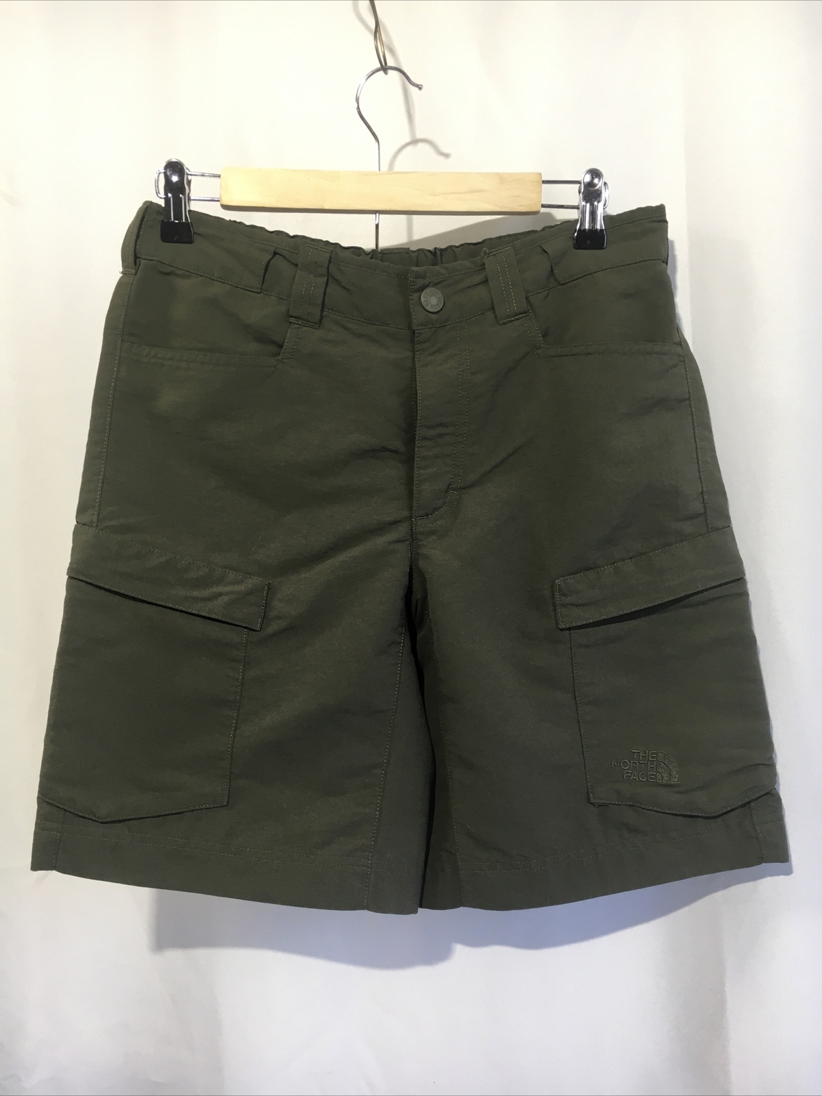 The North Face Mens Size 30 Nylon Cargo Shorts Outdoor Hiking Fishing Green