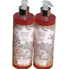 Woods of Windsor 🇬🇧 POMEGRANATE & HIBISCUS  MOISTURIZING HAND WASH 2 X 11.8 FL