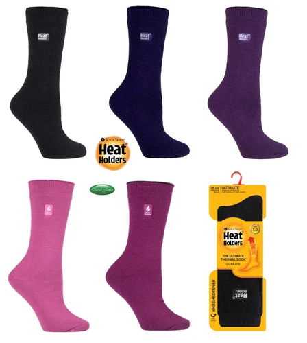 Heat Holders ULTRA Lite Winter Warm Thermal Casual Socks uk 4-8  HOLLY