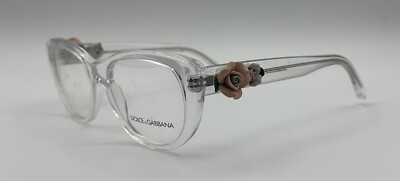 NEW Dolce & Gabbana DG 3163 656 Clear/Flowers Eyeglasses DG3163 52mm C8