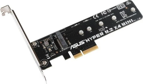 ASUS Hyper M.2 X4 Mini PCIe 3.0 x4 Adapterkarte für NVMe M.2 SSDs