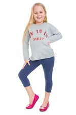 Girls Capri Soft Cotton Leggings Kids Stretchy 3/4 Pants Age 2-13 Years CHILD34