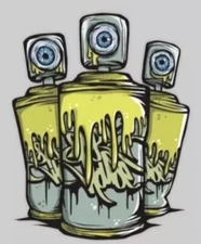 Graffiti Spray Paint Sticker 4” Street Art Urban Skateboard