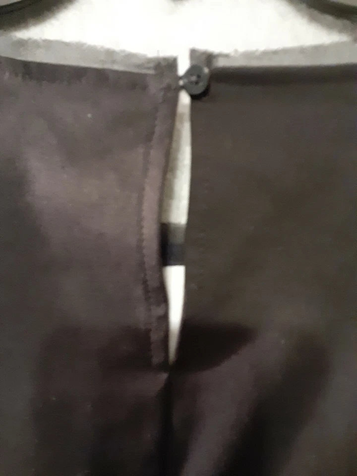 Vestido recto Simply Vera Wang negro azul talla PM manga corta bolsillos elásticos Foto 4 de 4