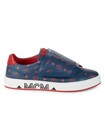 100% AUTHENTIC NEW MEN MCM BLUE VISETOS LOGO MILANO LOW TOP SNEAKERS EU 43/US 10 — photo 2