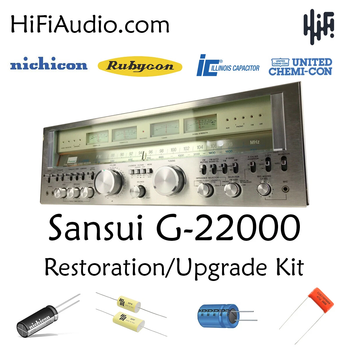 Cache Pour Bouton Tuning Sansui 6060 / Knob for Sansui Hifi Parts Ref