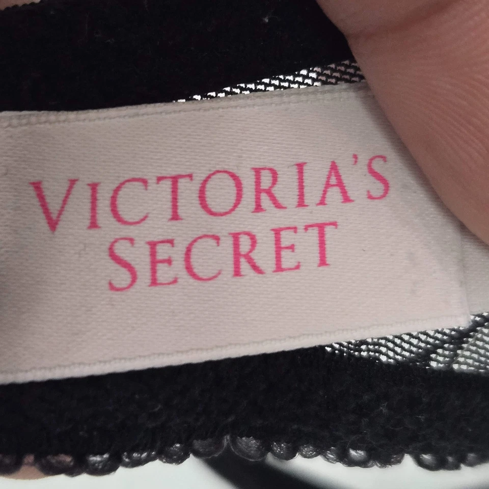 Victoria's Secret Women Bra 34B Black Floral Balconette Underwire - Image 3 of 4