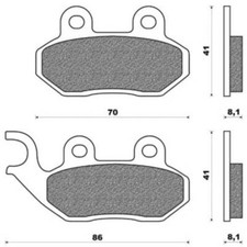 Pair Brake Pads PGO G-MAX LIBRA LIGERO PM X T-REX BUBU 100 CHARGE 125 TR