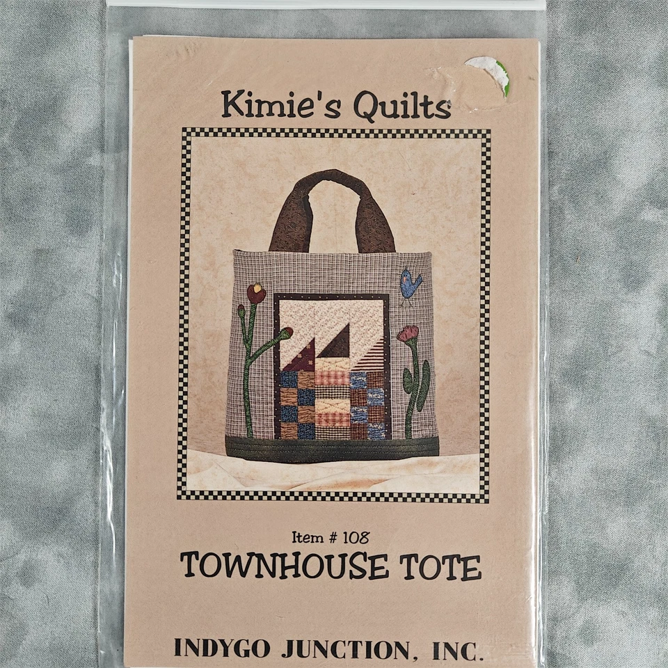 📦 Kimie's Quilts Townhouse Tote Pattern by Indygo Junction 1999 🌼 - Image 2 of 3