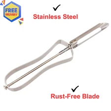 Old-School Professional Vegetable Peeler – Stainless Steel Body and Blade