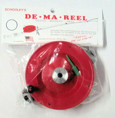 Schooley De-Ma-Reel, Depth Marker Ice Fishing Reel, Color Will Vary #1000