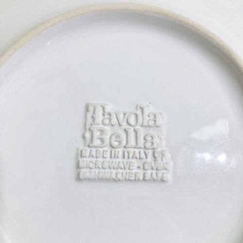 Tavola Bella Embossed Salad Plate 9" Set of 2 Italy Red or White Holiday Scroll - Picture 4 of 19