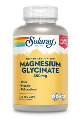 Magnesiumglycinat 400 mg 120 Veggie Caps - Solaray