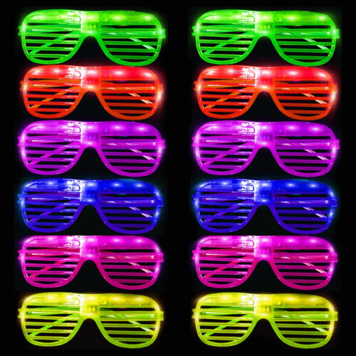 Blue Glaray Light Up LED Glasses Novelty Luminous Glasses Adjustable EL Wire Neon Rave Eyeglasses 