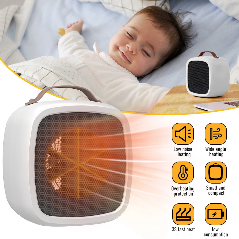 800W Portable Electric Space Heater Mini Desktop Fan Heater Personal Small  Heate | eBay