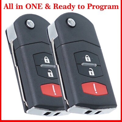 2 For  2007 2008 2009 2010 2011 2012 2013 Mazda CX-7 CX-9 remote Car Key Fob