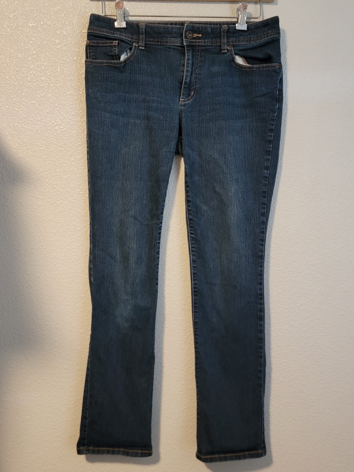 Chicos Jeans Womens Size 0.5 Slim Straight Denim Dark Blue