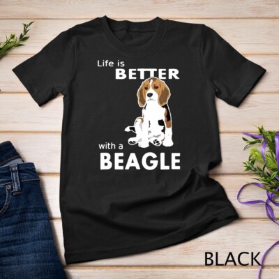 Life is better with a beagle T-shirt for beagle lovers Unisex T-shirt