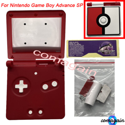Replace For Nintendo Game Boy Advance SP 3D Pokeball Top&Bottom Shell Case Cover