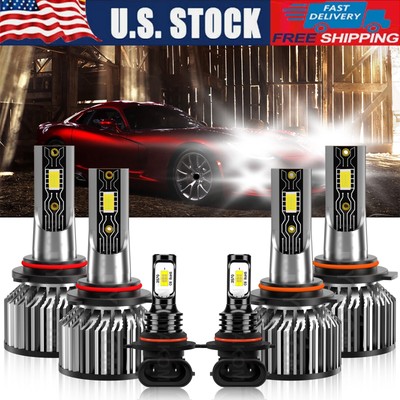 For Dodge Viper 2003 Combo LED Headlight High Low Beam +Fog light Bulbs Kit