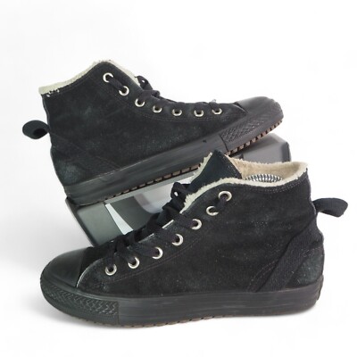 Converse Chuck Taylor Hollis High 'Black Suede' Sneakers 632568C Youth 4