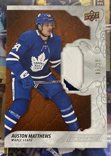 2019-20 🔥AUSTON MATTHEWS🔥  ENGRAINED  WORN JERSEY 6/15 SHORT PRINT 🔥