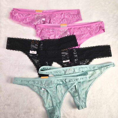 Auden 6 pcs Assorted Thong Underwear Womens Medium Stretch