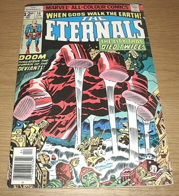 MARVEL COMICS ETERNALS 10 FANTASTIC COPY 1977 DOOM & THE DEVIANTS
