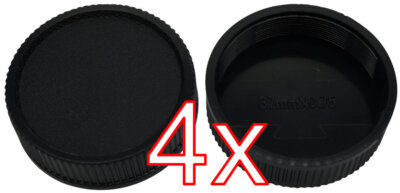 4 X Objektiv Rückdeckel M37 x 0.75 Schraub Gewinde Anschluss Rear Lens Cap Decke