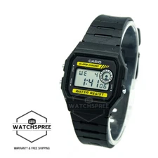 Casio Standard Digital Black Resin Band Watch F94WA-9D F-94WA-9D