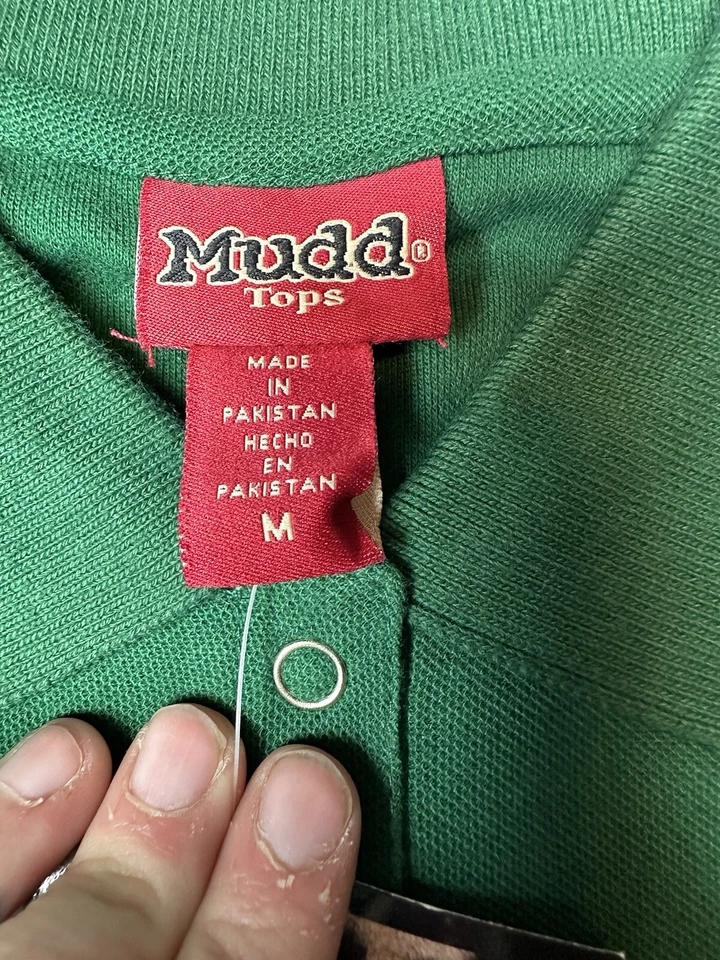 New Mudd Polo Tshirt Kids Girls Size Medium Green Vintage Y2K - Image 3 of 4