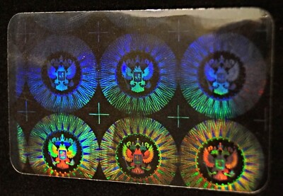 Hologram Overlays Presidential Inkjet Teslin ID Cards - Lot of 100