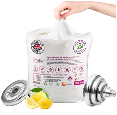 UNDISCLOSED GymiTize Gym Wipes Dispenser Refill Roll (1000 wipes) (UK BRAND)