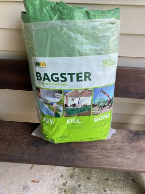 BAGSTER 3CUYD Dumpster in a Bag holds up to 3,300 lb, Green
