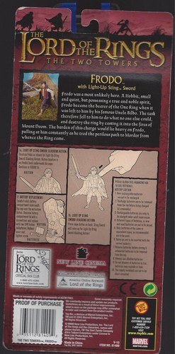 *Sealed* Frodo Action Figure Toy Biz LOTR Two Towers  L5283 - Picture 2 of 2