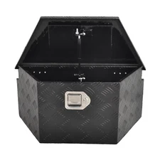 26"X13.3"X12" Aluminum Trailer Tongue Tool Box Toolbox Truck Bed Storage Black