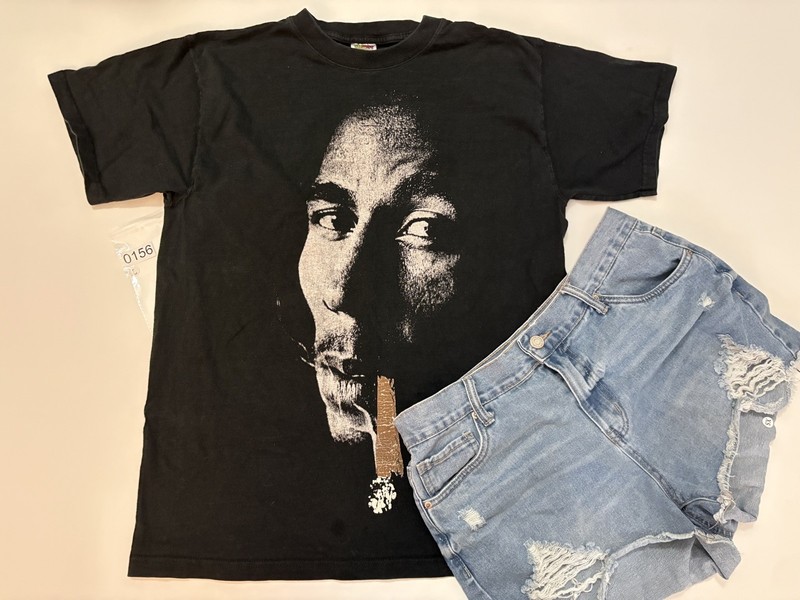 Vintage Bob Marley Shirt Adult Large Black Single Stitch 90s Reggae Portrait 