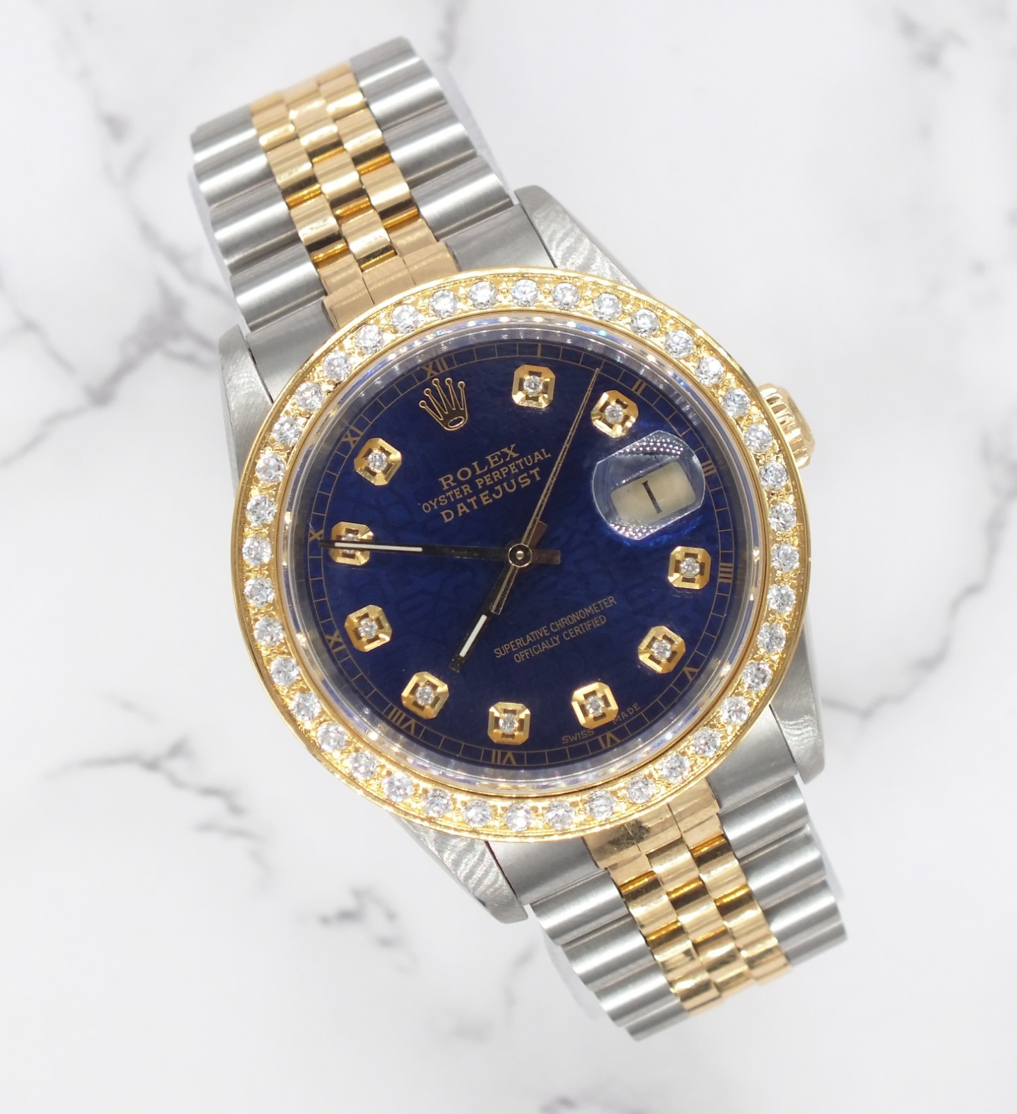 Rolex Datejust Blue Diamond Bezel Rolex