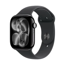 Apple Watch Series 11 46mm GPS Jet Black Case w Black Sport Band M/L MEUX4LW/A