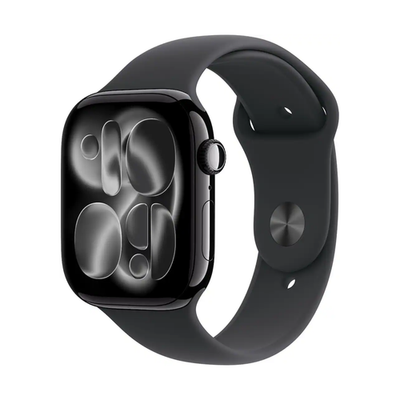 Apple Watch Series 11 46mm GPS Jet Black Case w Black Sport Band M