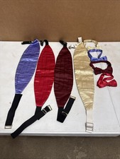 Lot Of Vintage Cummerbund and Bow Tie Sets for Men Adjustable- Various Colors