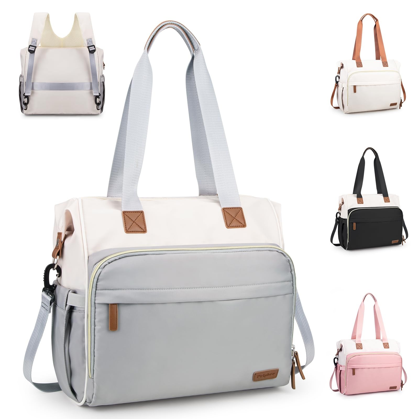 Pripher Diaper Bag Backpack Mommy Large Capacity Travel Essential Baby for Mom thumbnail 9