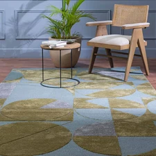 Hand Tufted Woolen And Viscose Rug