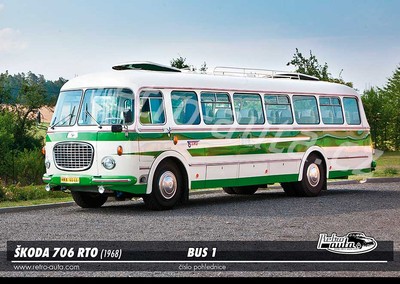 Postkarte BUS Nr. 01 - ŠKODA 706 RTO (1968)